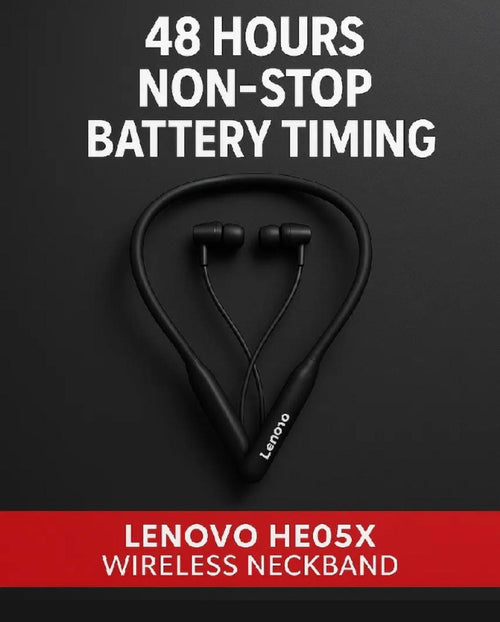 HE05X Wireless Bluetooth Neckband Earphones – Magnetic Sports Earbuds with HD Sound & Built-in Mic